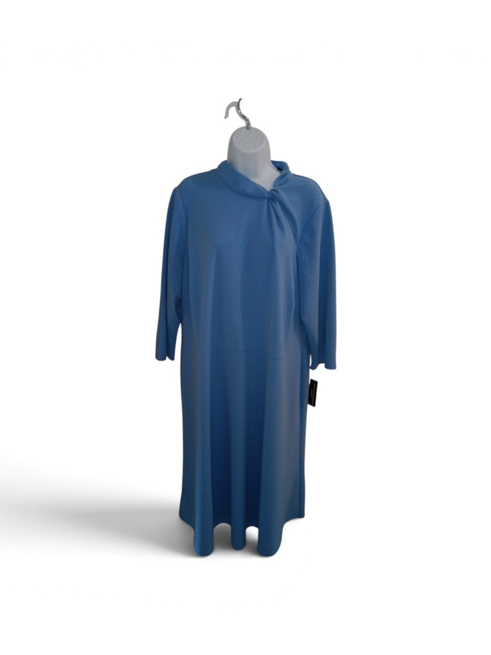 Donna Morgan Elegant Knot-Neck Blue Women's Dress